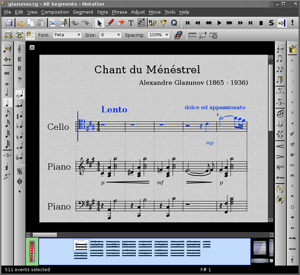 lilypond notation software